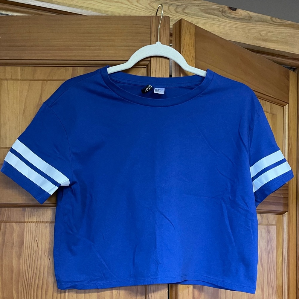 H&M divided crop tee
